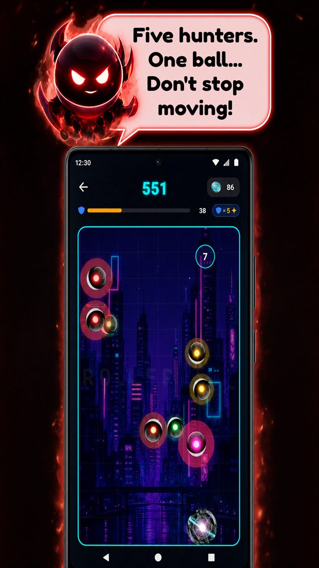 Rollerball Arcade: Five hunters, one ball, and no stopping